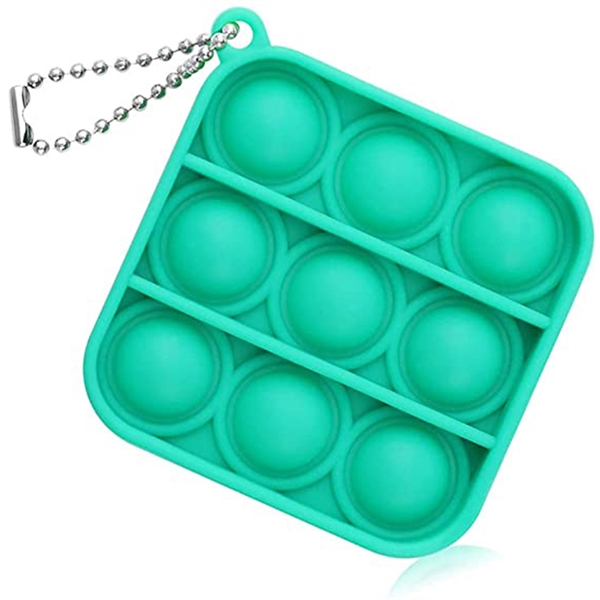 VCE4009 Square Shape Pure Color Push Pop Key Chain